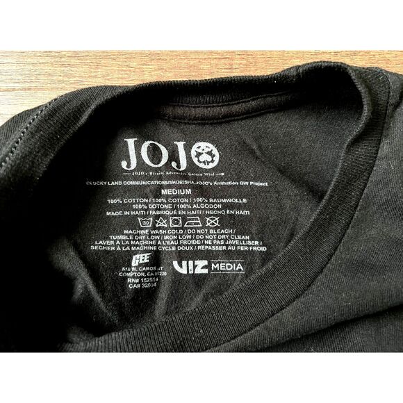 JoJo's Bizarre Adventure Golden Wind, Mens Black Tee Shirt, Short Sleeve, Size M - Picture 3 of 5